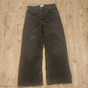 Citizens of Humanity Black Wide-Leg High-Rise Jeans